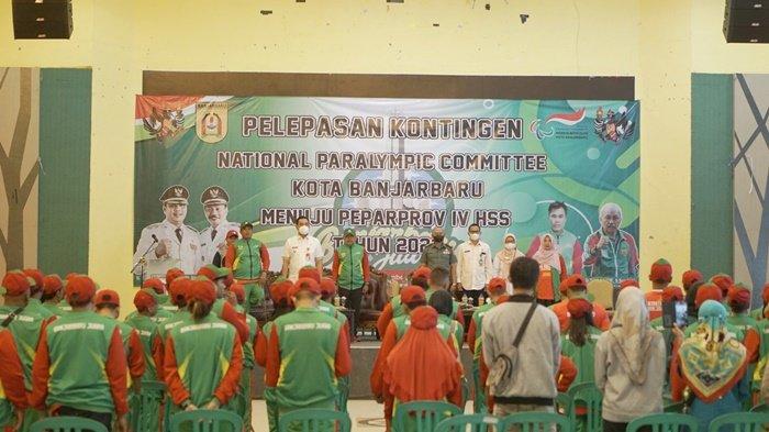 Acara Pelepasan kontingen NPC Banjarbaru ke Peparprov Kalsel IV 2022 di hss 16112022.