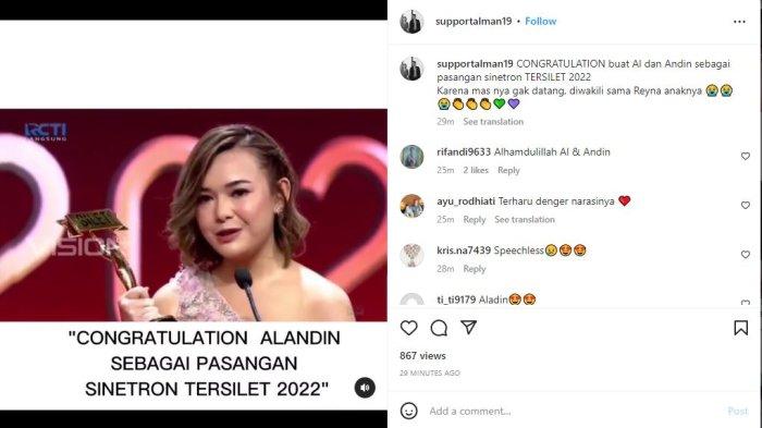 Amanda Manopo dalam panggung Silet Award 2022.