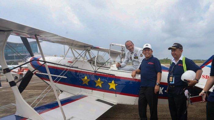 Gubernur Kepri di Flybest Aviation Plaza Tanjungpinang