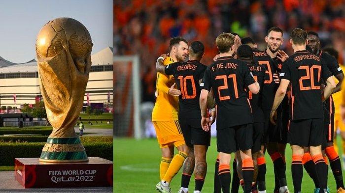 Timnas Belanda. Kick-off Piala Dunia 2022 akan ditandai laga tuan rumah Qatar versus Ekuador pada Minggu 20 November 2022 (lihat grafis jadwal Piala Dunia 2022).