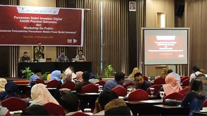 Workshop Kadin Gorontalo terkait edukasi investasi saham.