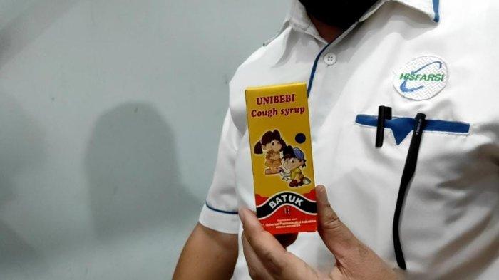 Obat sirup anak yang ditemukan di distributor obat di Gorontalo.