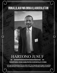 Asprov PSSI Gorontalo Berduka, Sekertaris Koni Hartono Jusuf Tutup Usia