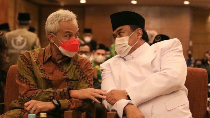 Ganjar Pranowo bersama Menteri Agama Yaqut Qolil Qoumas dan sejumlah tokoh lainnya menghadiri pembukaan Majlis Tahkim atau Kongres Nasional Syarikat Islam (SI) ke-41