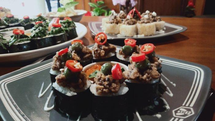 sushi yang dipadukan dengan ulukutek leunca