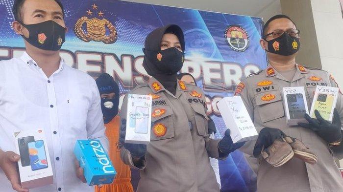 11 handphone dalam kasus pencurian di toko FA Cellular