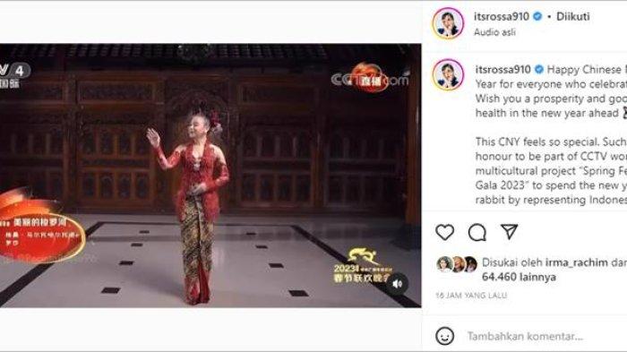 Rossa mempersembahkan sebuah penampilan di salah satu stasiun televisi nasional Tiongkok.