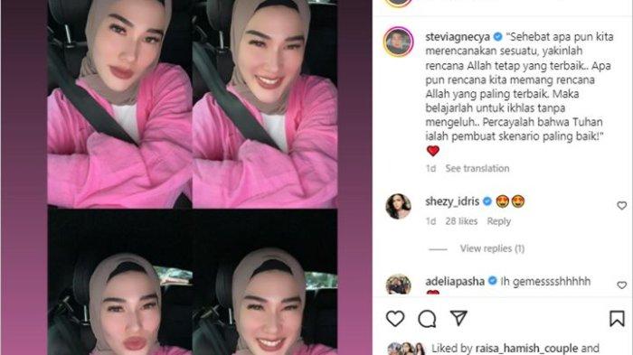 Stevianne Agnecya mulai berhijab dalam penampilan kekiniannya.