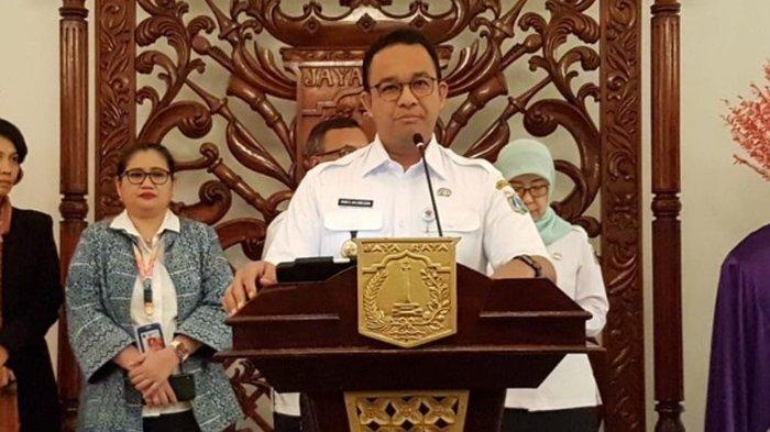 Gubernur DKI Jakarta, Anies Baswedan, di Balai Kota DKI Jakarta, Jalan Medan Merdeka Selatan, Rabu (11/3/2020).