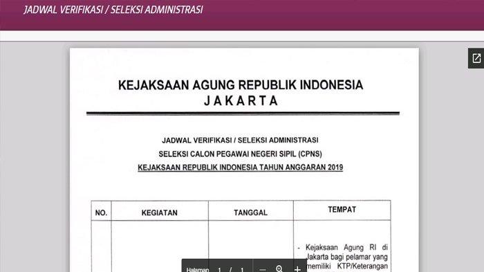 Penerimaan CPNS 2019 memasuki tahapan jadwal seleksi administrasi