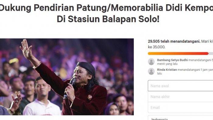 Petisi membuat Memorabilia Didi Kempot Didirikan di Stasiun Balapan