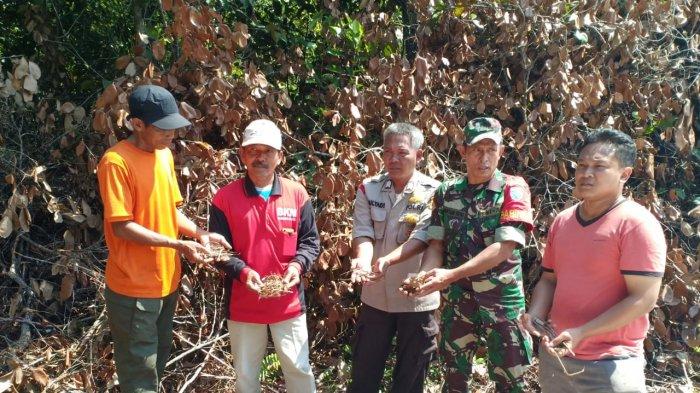 Korban (paling kanan) sedang patroli karhutla dengan petugas setempat sebagai bagian dari program pengabdian KKN nya.