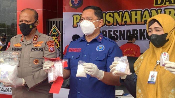 sabu dimusnahkan di mapolda kalteng broo