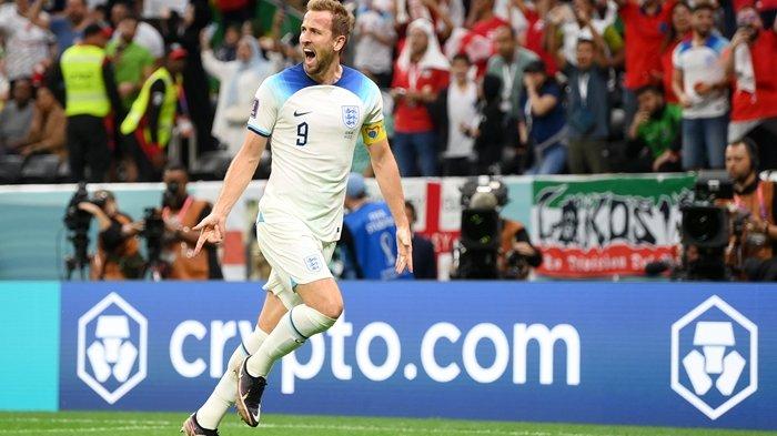 Kapten Timnas Inggris, Harry Kane, berhasil mencetak salah satu gol kem