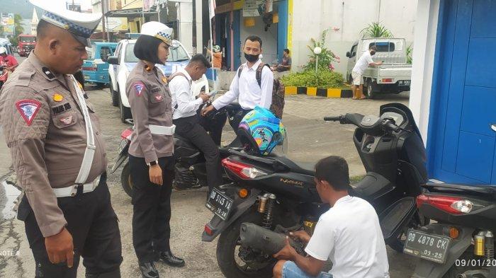 Ada fito foto ist razia Knalpot racing dilakukan Satlantas Polres Bitung