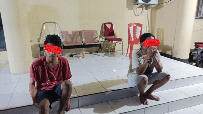 Dua pencuri kendaraan bermotor saat diamankan Tim Resmob Polda Sulut, Selasa (20/9/2022).