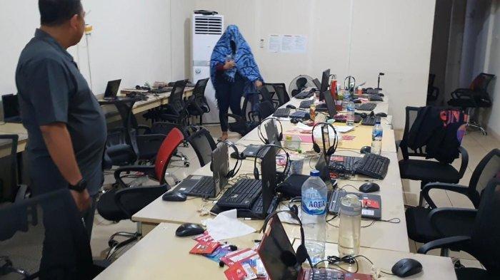 Foto Suasana Markas Pinjol Ilegal di Manado Sulawesi Utara saat Digerebek Polda Sulut8