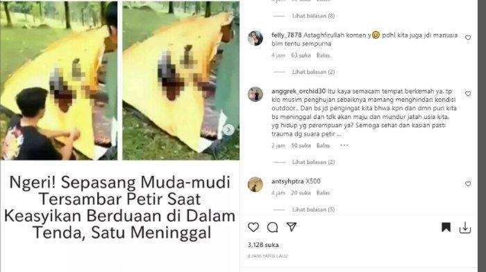 Viral pasangan muda mudi disambar petir