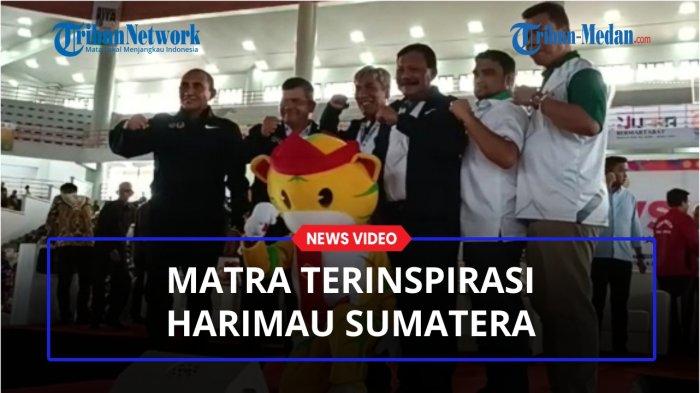Launching Logo PON XXI Aceh-Sumut 2024 di Gedung Serbaguna Pemprovsu, dengan maskot Matra (Harimau Sumatera) dan dengan tag line 'Bersatu Kita Juara!', Sabtu (29/10/2022).