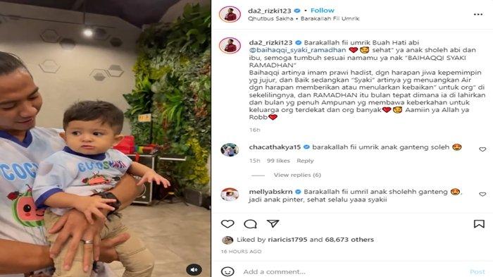 caption panjang lebar dari Rizky DA di Instagram.