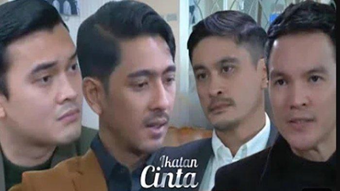 Rendy (Kiri), Al (dua dari kiri), Abimana (tiga dari kiri) dan Fajar, pemain Sinetron Ikatan Cinta