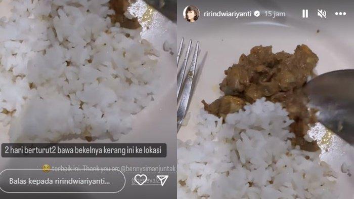 Ririn Dwi Ariyanti pamer kiriman makanan dari Benny Simanjuntak