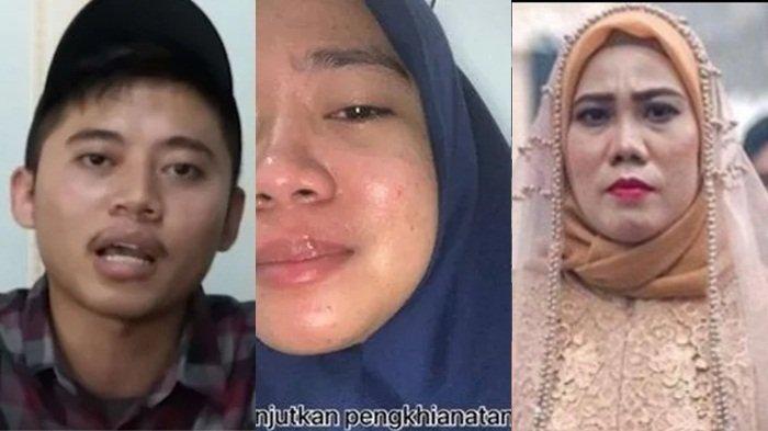 Rozy Zay Hakiki (kiri) membantah pernyataan Norma Risma (tengah) soal diarak warga usai digrebek bersama ibu mertua (kanan).