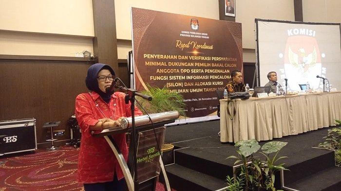 KPU Sulawesi Tengah menggelar rapat koordinasi mengenai penyerahan dan verifikasi persyaratan minimal dukungan bakal calon anggota DPD.