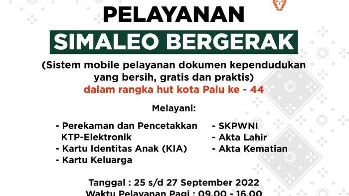 Pemerintah Kota Palu memberikan sejumlah pelayanan terhadap masyarakat dalam rangka HUT Kota Palu ke-44.