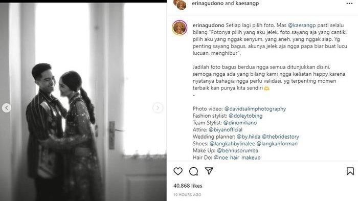 Kaesang Pangarep dan Erina Gudono yang menggunakan baju adat