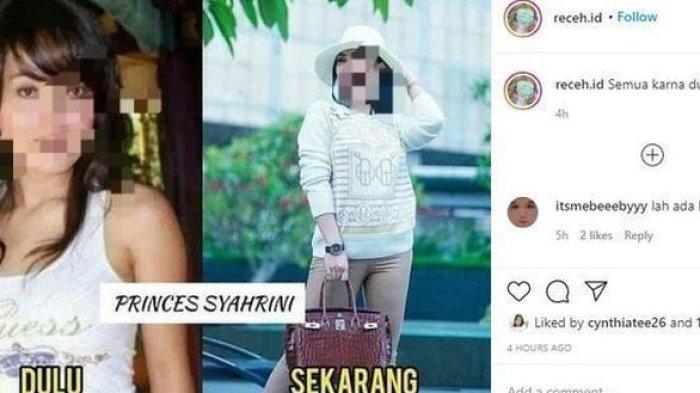 Potret Syahrini itu dibagikan akun Instagram @receh.id.