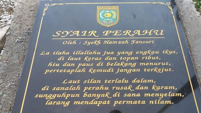 PARASASTI Syair Perahu karangan Syekh Hamzah Fansury, Desa Oboh Kecamatan Rundeng, Kota Subulussalam