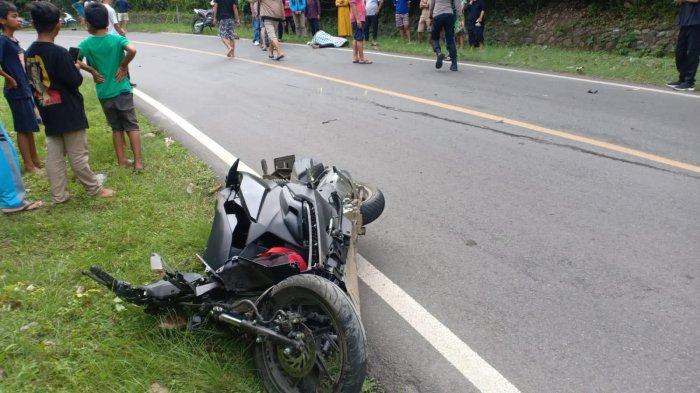 Kondisi motor korban kecelakaan di Malunda Majene