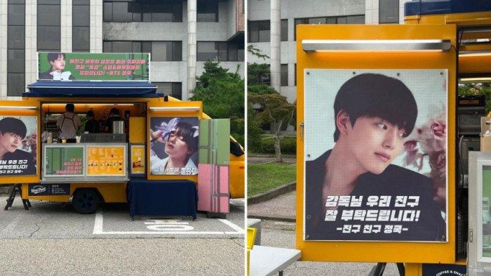 Manisnya Jungkook BTS mengirimkan Coffee Truck untuk sahabat dekatnya