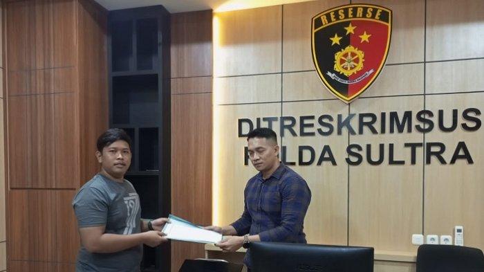 Mahasiswa Serahkan Laporan ke Polda Sultra.