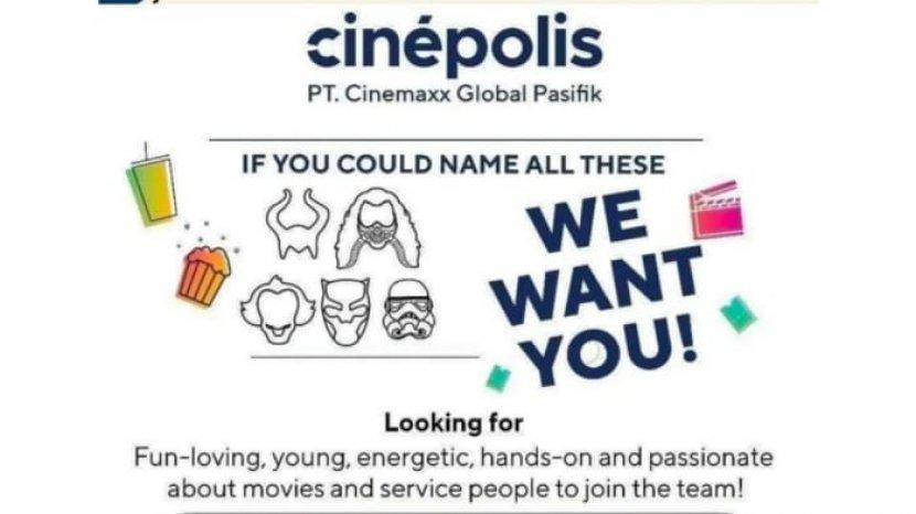 Lowongan Kerja Kendari, Cinepolis Buka Rekrutmen Cinema Supervisor, Syarat dan Cara Daftar - Tribunnewssultra.com