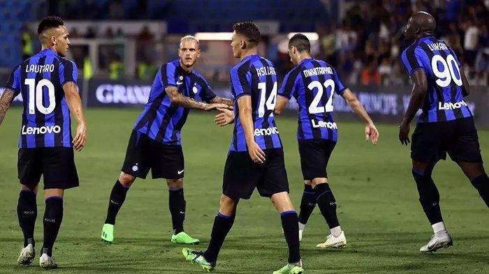 Para pemain Inter Milan pada laga pramusim melawan AS Monaco