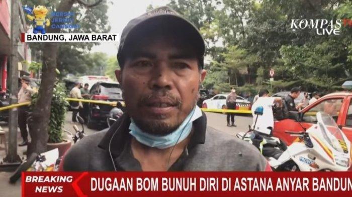 warga di tkp bom bunuh diri polsek astana anyar
