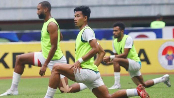 Sesi latihan pemain PSM Makassar jelang duel kontra Persija