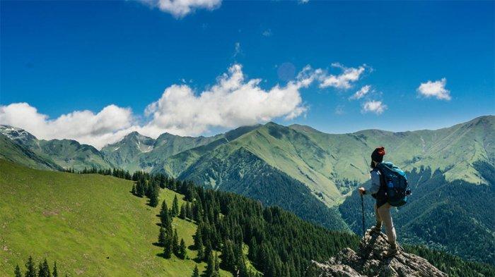 Introvert - Ilustrasi traveler mendaki gunung