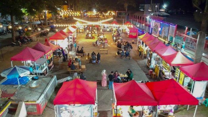 Kawasan wisata kuliner di sarana olahraga Kerkhof, Garut