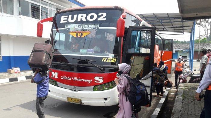 Pemudik tiba di Sumedang, Rabu (5/5/2021), sehari sebelum larangan mudik diberlakukan