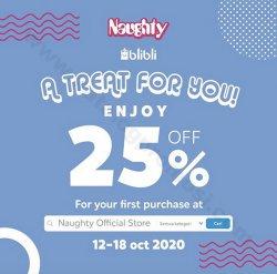 Naughty Promo Diskon 25% Eksklusif di Naughty Official Store Blibli, Berlaku Hingga 18 Oktober 2020