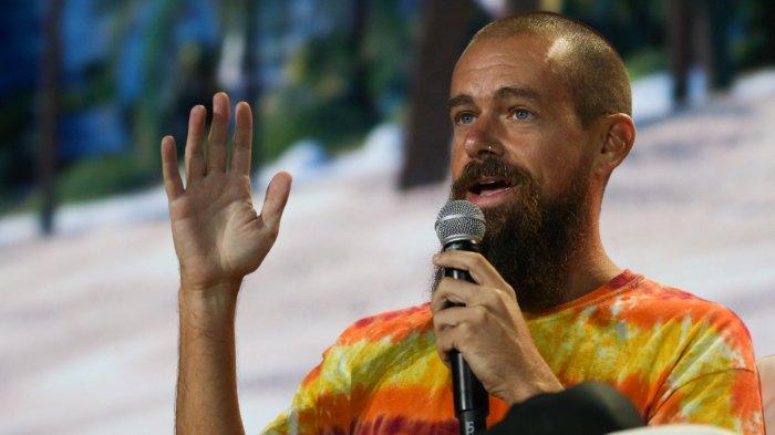 Jack Dorsey, CEO Twitter dan salah satu pendiri & CEO Square, berbicara selama konferensi cryptocurrency Bitcoin 2021 Convention di Mana Convention Center di Miami, Florida, pada 4 Juni 2021.