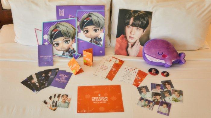 Item terkait BTS di hotel bertema BTS di Las Vegas. (HYBE)