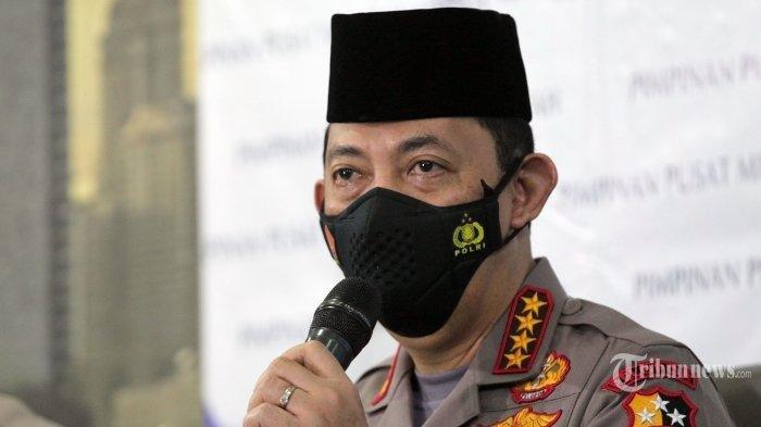 Kepala Kepolisian Republik Indonesia Jenderal Polisi Listyo Sigit Prabowo saat menggelar konferensi pers seudai melakukan pertemuan di kantor PP Muhammadiyah, Menteng, Jakarta Pusat, Jumat (29/1/2021).