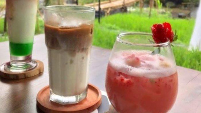 Menu minuman di Kopi Tepian Sentul Bogor, Jawa Barat.