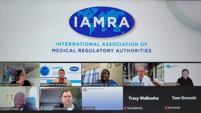 IAMRA (International Association of Medical Regulatory Authorities) Members General Assembly 2021 atau Sidang Umum Anggota IAMRA 2021 yang digelar secara virtual pada Selasa (26/10/2021).