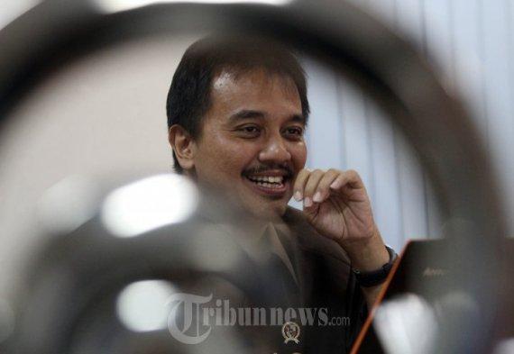 Menteri Pemuda dan Olah Raga (Mempora) Roy Suryo, kunjungi kantor Tribunnews Jakarta dalam acara Dialog dan Livechate, Kamis (20/3/2014).