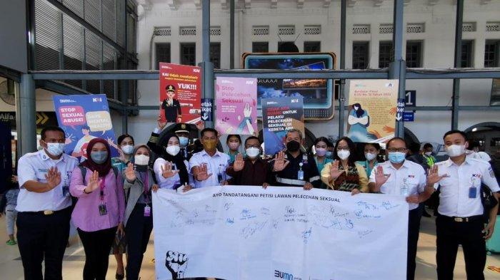 Penumpang kereta api tanda tangani petisi anti pelecehan seksual di transportasi publik